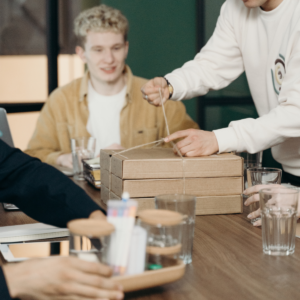 Stellenanzeige auf Pizzakarton