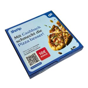 Pizzakarton Werbung Beispiel Shoop – Werbung auf Pizzakartons